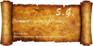 Sommer Graciána névjegykártya